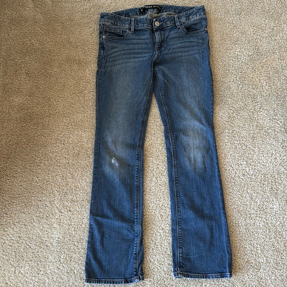 Express low rise Women's Boot Cut Jeans - Blue